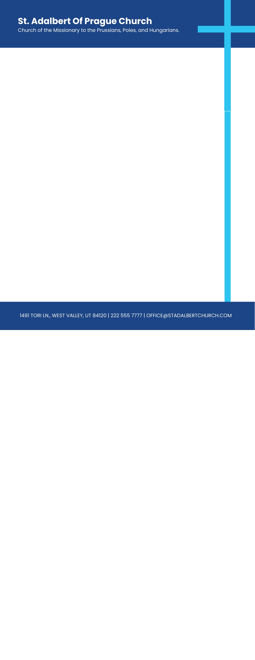 Blank Church Letterhead