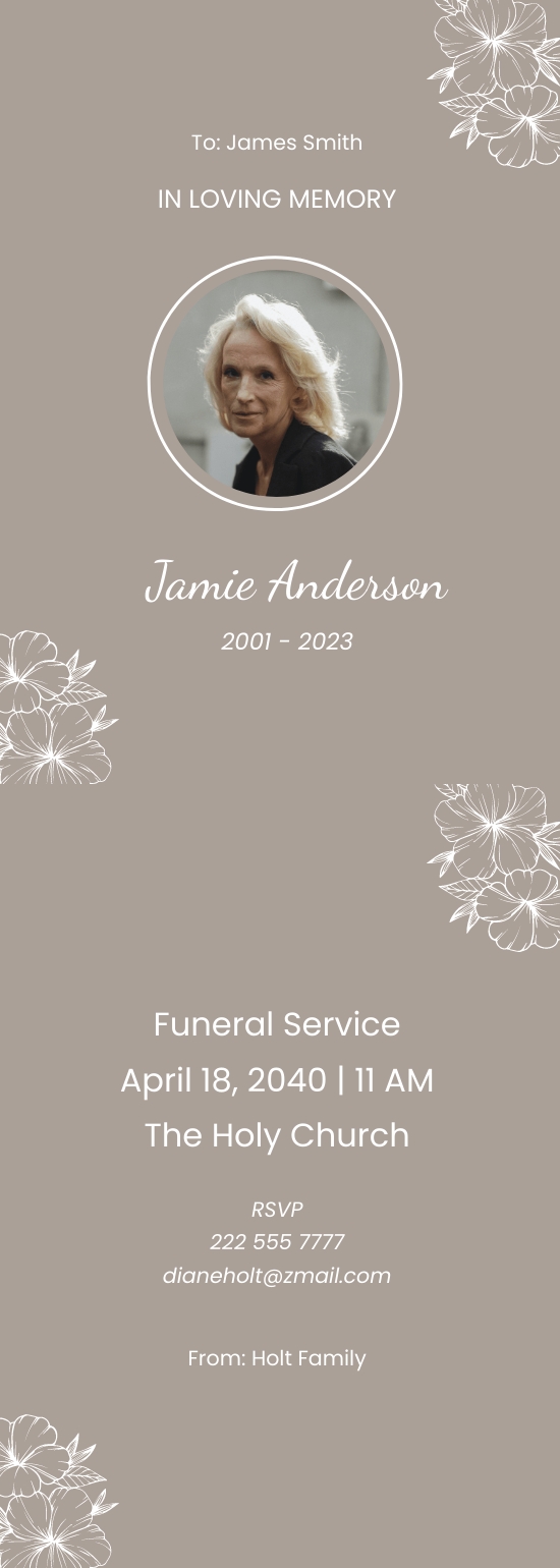 Funeral Service Card Design Template Download in Word, Google Docs