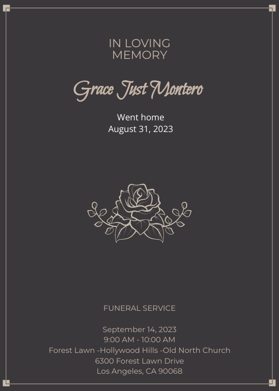 Free Funeral Card Word - Template Download 