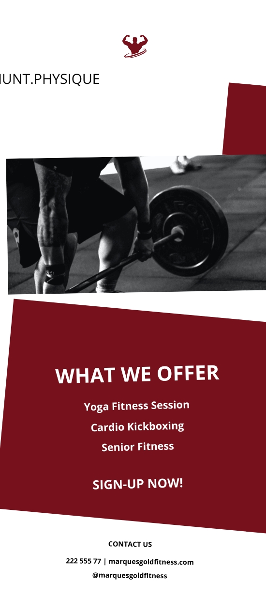 FREE Gym Rack Card Word Template Download