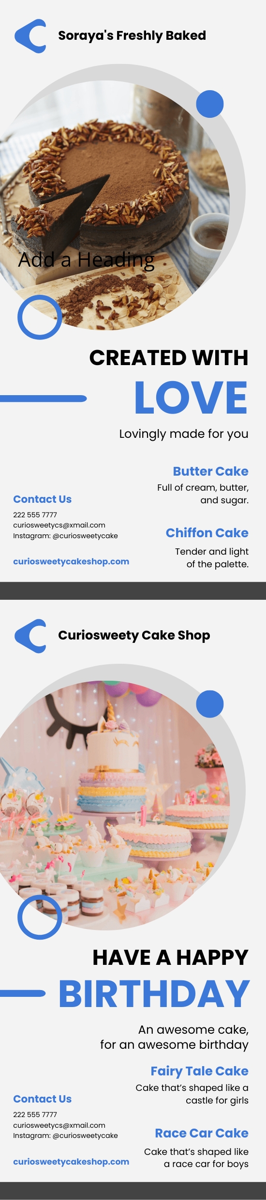 FREE Cake Shop Word Template Download