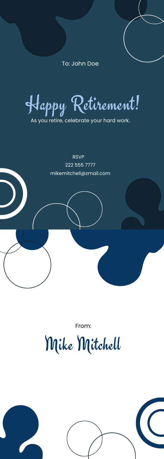 Digital Retirement Card Template Download in Word, Google Docs