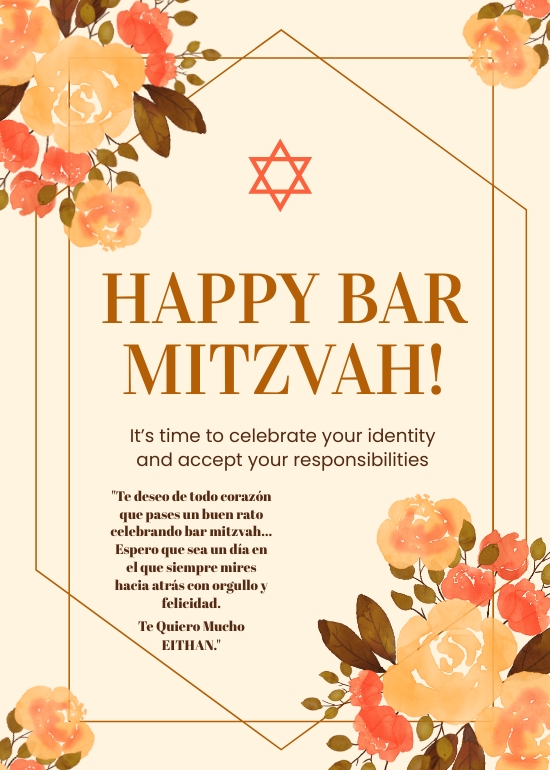 FREE Bar Mitzvah Card Template - Download in Word, Google Docs, PDF ...