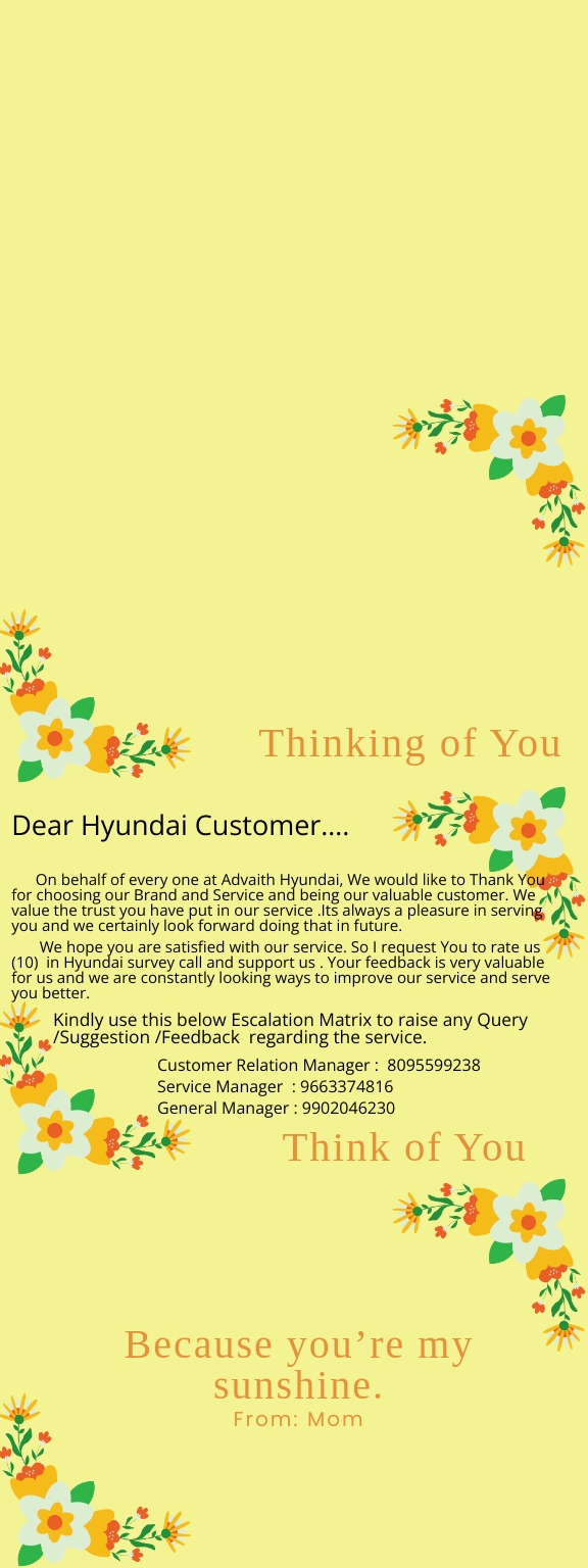 Floral Thinking Of You Card Template - Download in Word, Google Docs