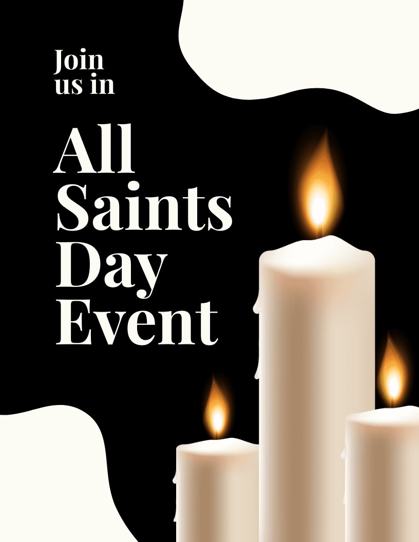Free All Saints Day Invitation Flyer Template Download in Word