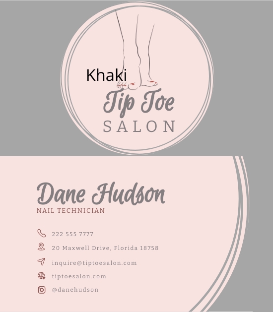 Free Classy Nail Technician Business Card Template