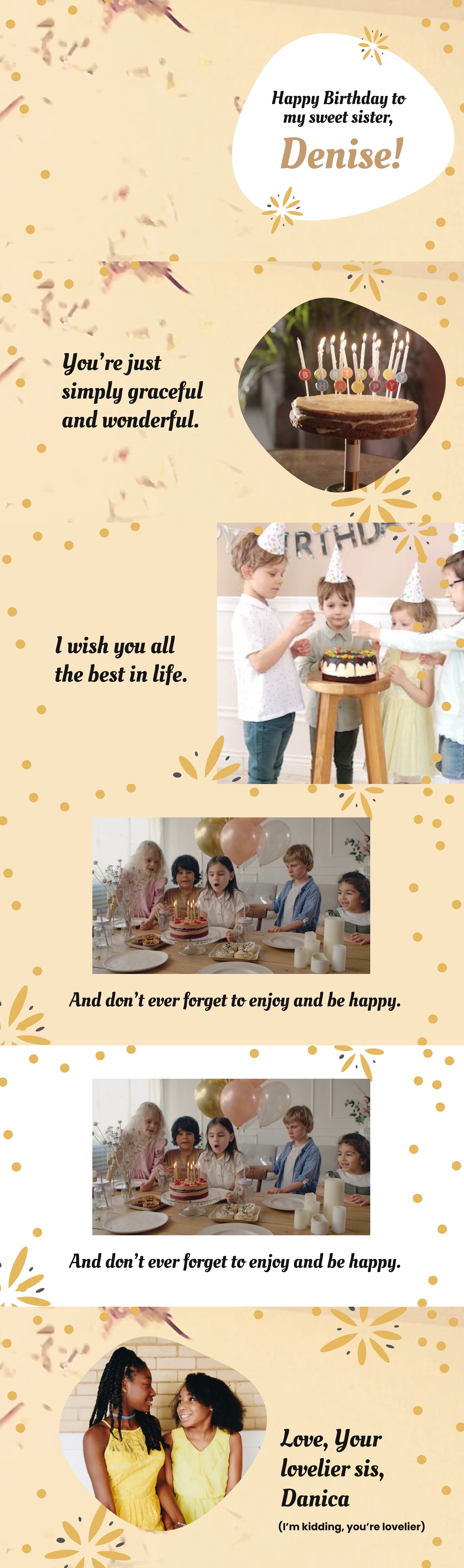 FREE Sister Birthday Template Download in Word, Google Docs, PDF