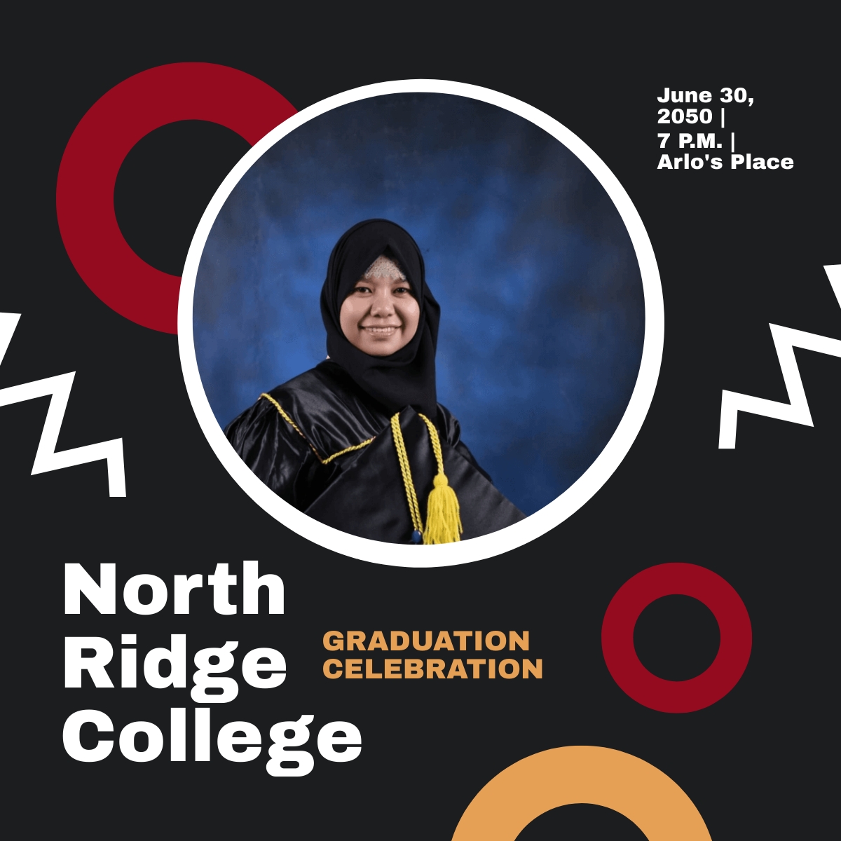 FREE Graduation Linkedin Template Download in JPG, PNG