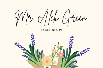 Christening Place Card Template