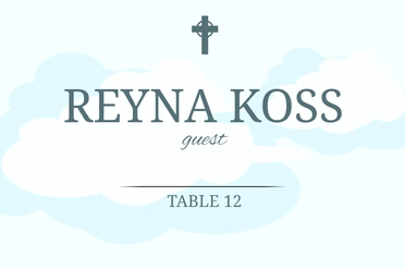 Boy Baptism Place Card