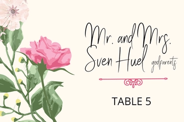 Watercolor Baptism Place Card