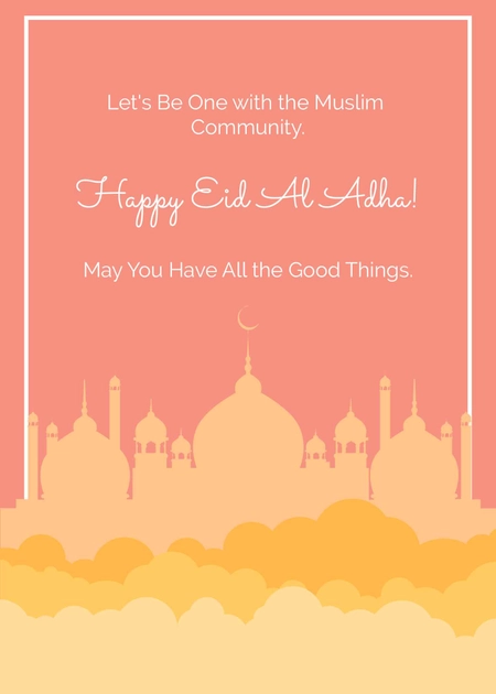 Eid Al Adha Mubarak Card