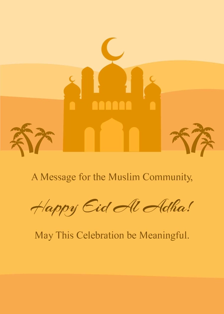 Eid Al Adha Celebration Card