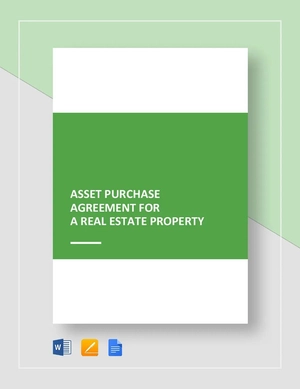 Asset Purchase Agreement For a Real Estate Property Template