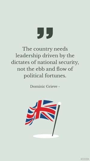 Dominic Grieve - The country needs leadership driven by the dictates of national security, not the ebb and flow of political fortunes.