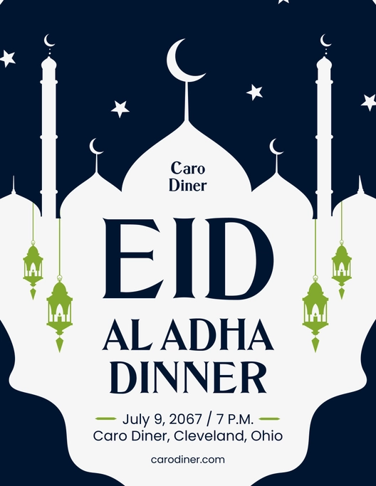 Eid Al Adha Dinner Flyer Template