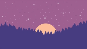 Purple Winter Background