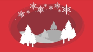 Red Winter Background