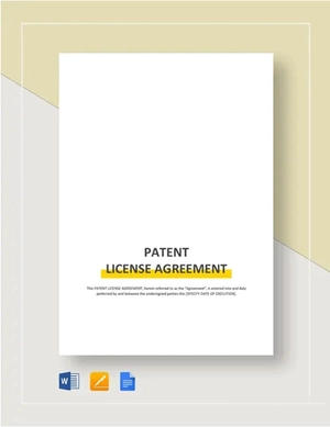 Patent License Agreement Template