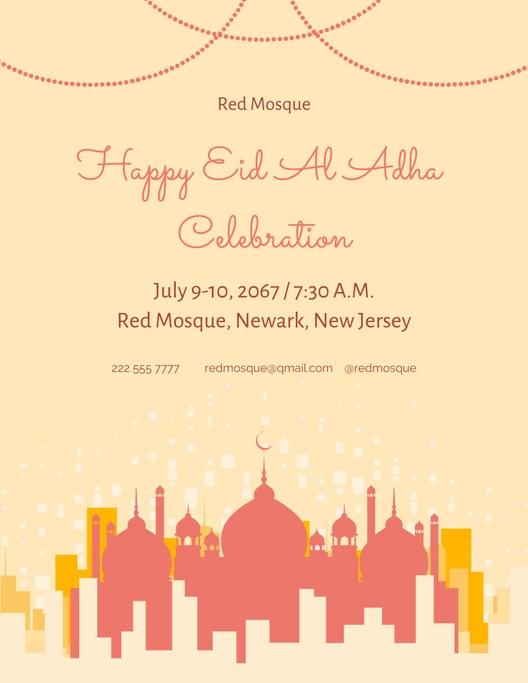 Happy Eid Al Adha Flyer Template