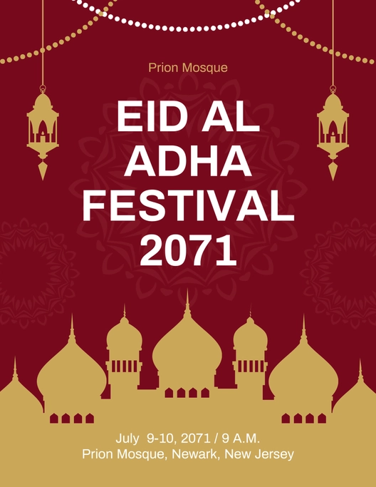 Eid Al Adha Festival Flyer Template