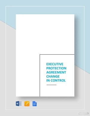 Executive Protection Agreement Change in Control Template