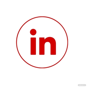 Red LinkedIn Clipart