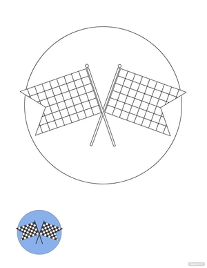 Double Checkered Flag coloring page