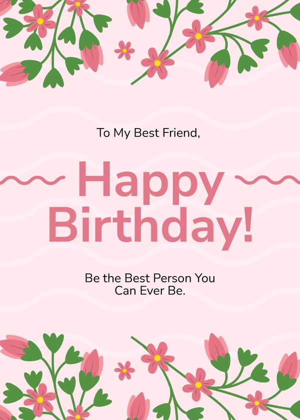 Floral Friendship Day Card
