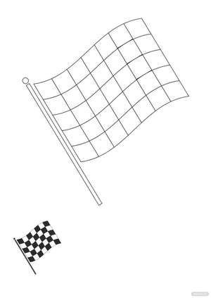 Small Checkered Flag coloring page