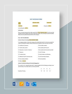 Exit Interview Form Template Exit Interview Form Template
