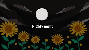 Night Sunflower Wallpaper