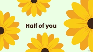 Half Sunflower Wallpaper