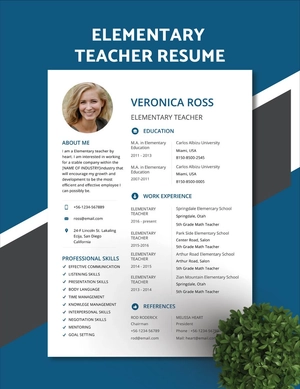 Elementary Teachers Resume