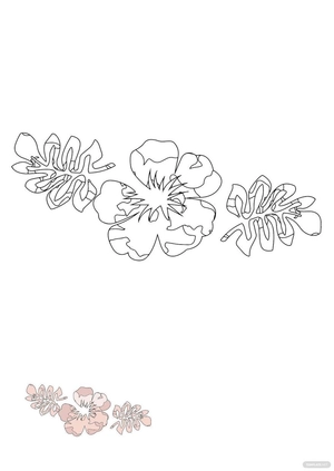 Watercolor Boho Floral Coloring Page