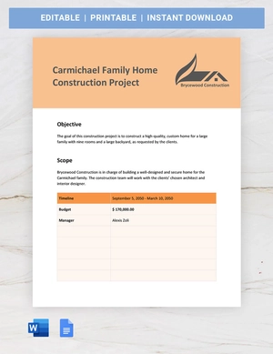 Project Scope Template