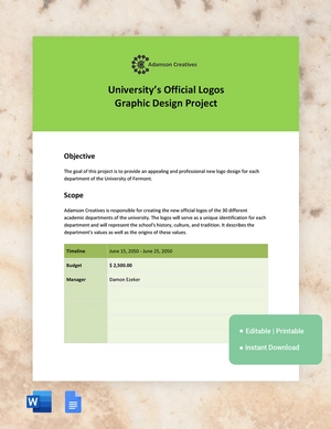 Sample Project Scope Template