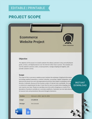 Simple Project Scope Template