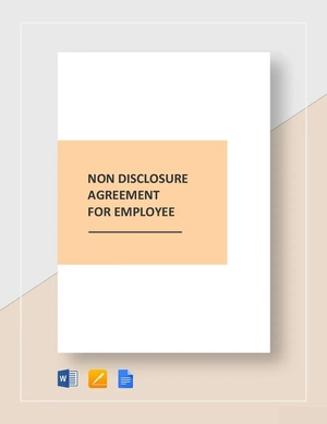 Non Disclosure Agreement for Employee Template
