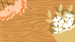 Wood Floral Background