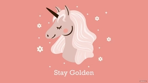Rose Gold Unicorn Wallpaper