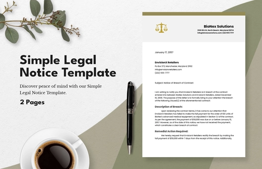 Simple Legal Notice Template