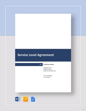 Simple Service Level Agreement Template