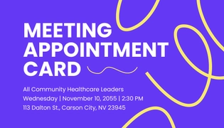 Public Service Appointment Card