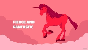 Red Unicorn Wallpaper
