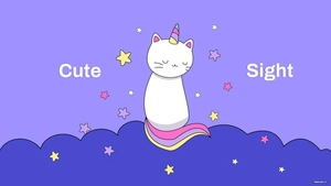 Kitty Unicorn Wallpaper