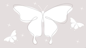 White Butterfly Background
