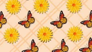 Flower And Butterfly Background
