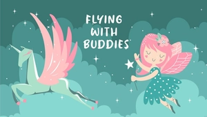 Fairy And Unicorn Wallpaper