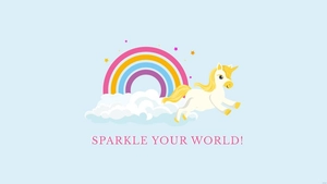 Yellow Unicorn Wallpaper
